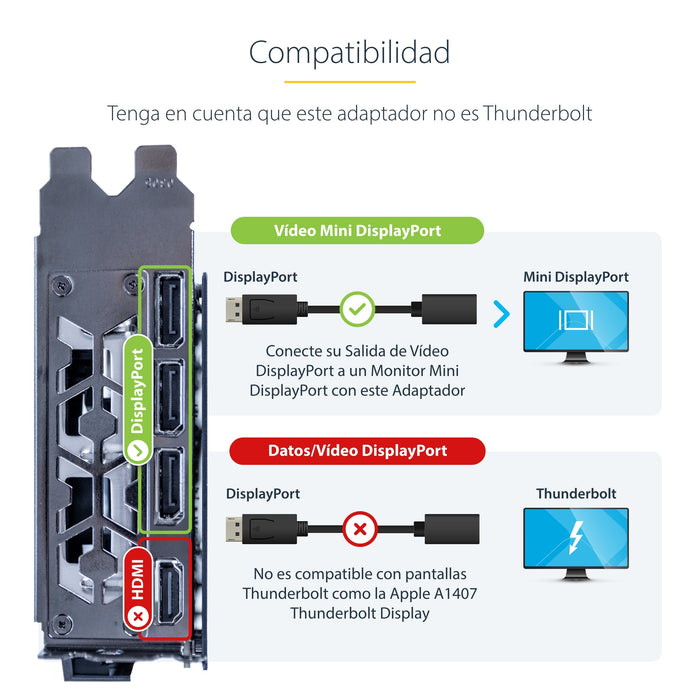 EAN 0065030839921 - StarTech.com DP2MDPMF6IN cable DisplayPort 0,152 m Negro imagen 6