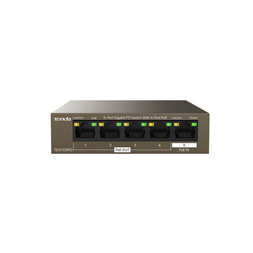 EAN 6932849431827 - Tenda TEG1105PD switch Gigabit Ethernet (10/100/1000) Energía sobre Ethernet (PoE) Marrón imagen 1