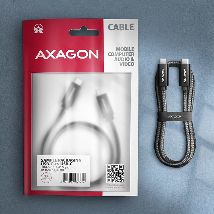EAN 8595247906908 - Axagon BUCM432-CM10AB cable USB USB4 Gen 3x2 1 m USB C Negro imagen 7