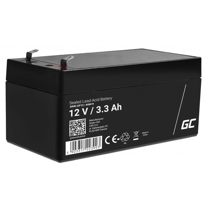 EAN 5903317223993 - Green Cell AGM19 batería para sistema ups Sealed Lead Acid (VRLA) 12 V 3,3 Ah imagen 5