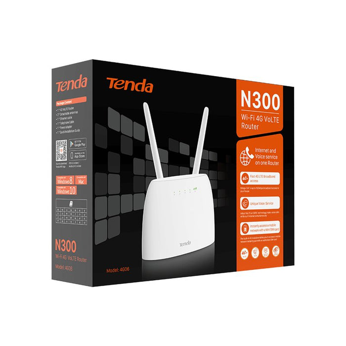 EAN 6932849430417 - Tenda N300 router inalámbrico Ethernet rápido Banda única (2,4 GHz) 4G Blanco imagen 4