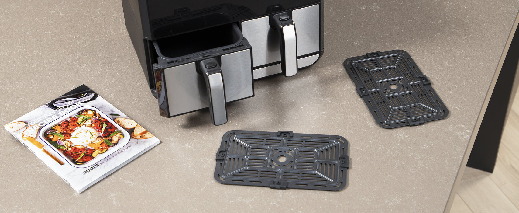 EAN 8712836969360 - Princess 182074 Doble 8 L Independiente 1700 W Freidora de aire caliente Negro, Acero inoxidable imagen 17