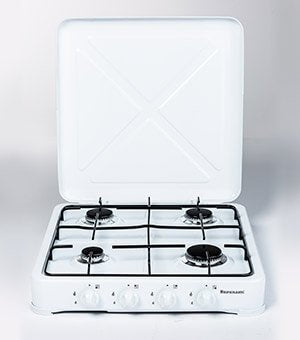 EAN 5902230901438 - Ravanson K-04T hobs Negro, Blanco Encimera Encimera de gas 4 zona(s) imagen 1