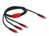 EAN 4043619867110 - DeLOCK 86711 cable USB USB 2.0 USB C USB C/Micro-USB B/Lightning Negro, Rojo imagen 1