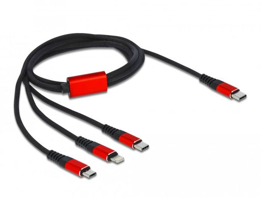 EAN 4043619867110 - DeLOCK 86711 cable USB USB 2.0 USB C USB C/Micro-USB B/Lightning Negro, Rojo imagen 1