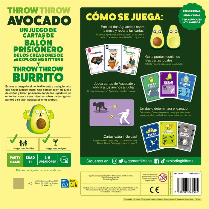 EAN 0810083042565 - Asmodee Exploding Kittens EKITTA01ES juego de tablero Throw Throw Avocado 15 min Juego De Cartas Partido imagen 5