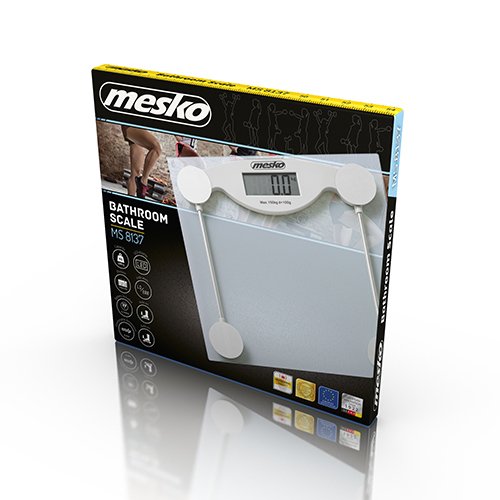 EAN 5908256832381 - Mesko Home MS 8137 báscula de baño Rectángulo Transparente, Blanco Báscula personal electrónica imagen 6