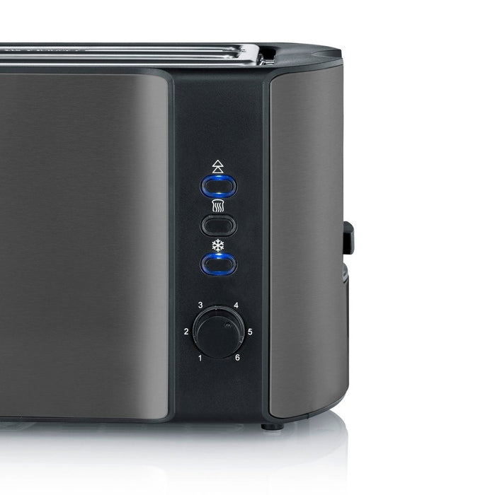 EAN 4008146047534 - Severin AT 9341 tostadora 4 rebanada(s) 1400 W Negro, Acero pulido, Acero inoxidable imagen 4