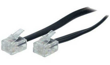 EAN 4017538700902 - S/CONN 10m RJ11 Negro, Transparente imagen 1