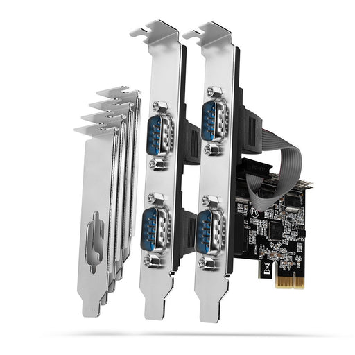 EAN 8595247905413 - Axagon PCEA-PSN PCIe-Adapter mit 4x Seriell-Ports - ASIX AX99100 Chipsatz tarjeta y adaptador de interfaz imagen 1