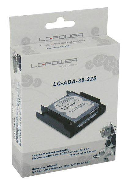 EAN 4260070123313 - LC-Power LC-ADA-35-225 panel bahía disco duro 2,5/3,5" Panel embellecedor frontal Negro imagen 1
