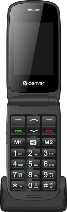 EAN 5706751074622 - Denver BAS-24600L 6,1 cm (2.4") 270 g Negro Teléfono para personas mayores imagen 1