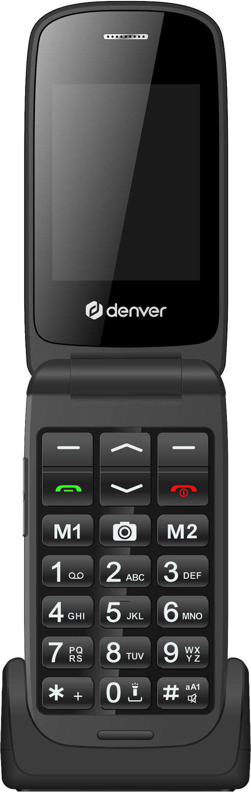 EAN 5706751074622 - Denver BAS-24600L 6,1 cm (2.4") 270 g Negro Teléfono para personas mayores imagen 1