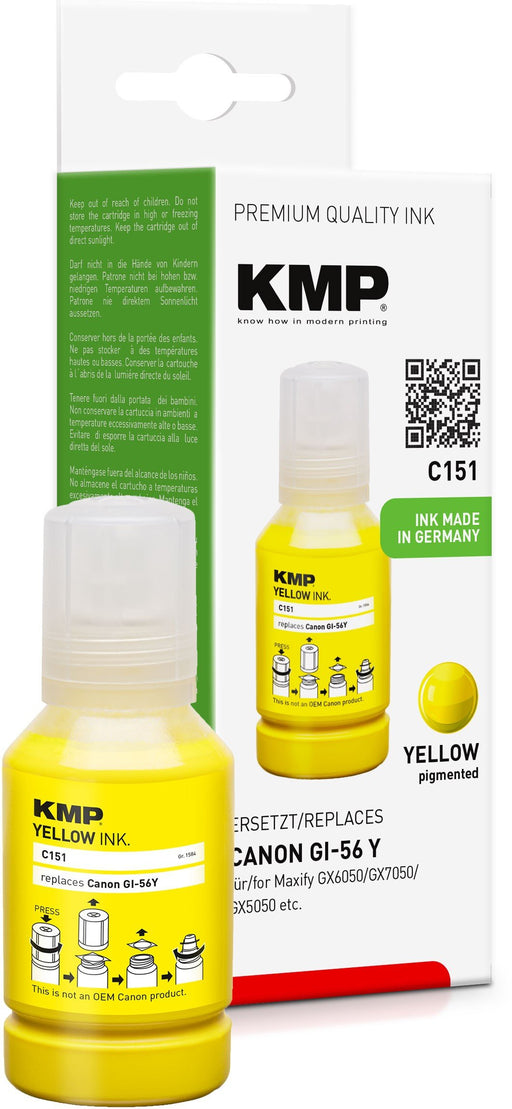 EAN 4011324375824 - KMP 1584,0009 cartucho de tinta 1 pieza(s) Compatible Amarillo imagen 1
