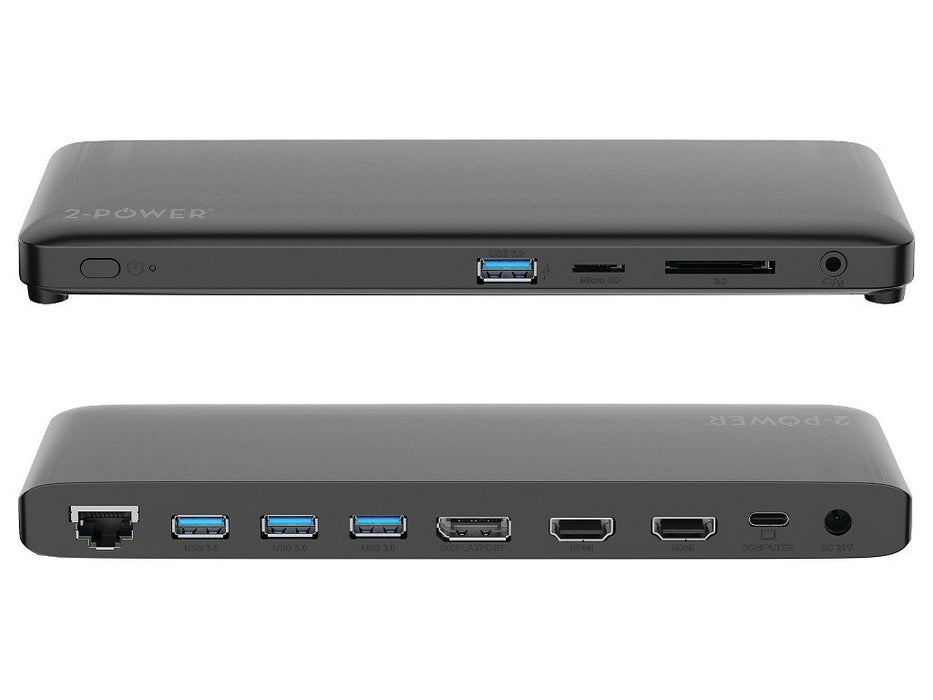 EAN 5055190142035 - 2-Power DOC0117A base para portátil y replicador de puertos Negro imagen 3
