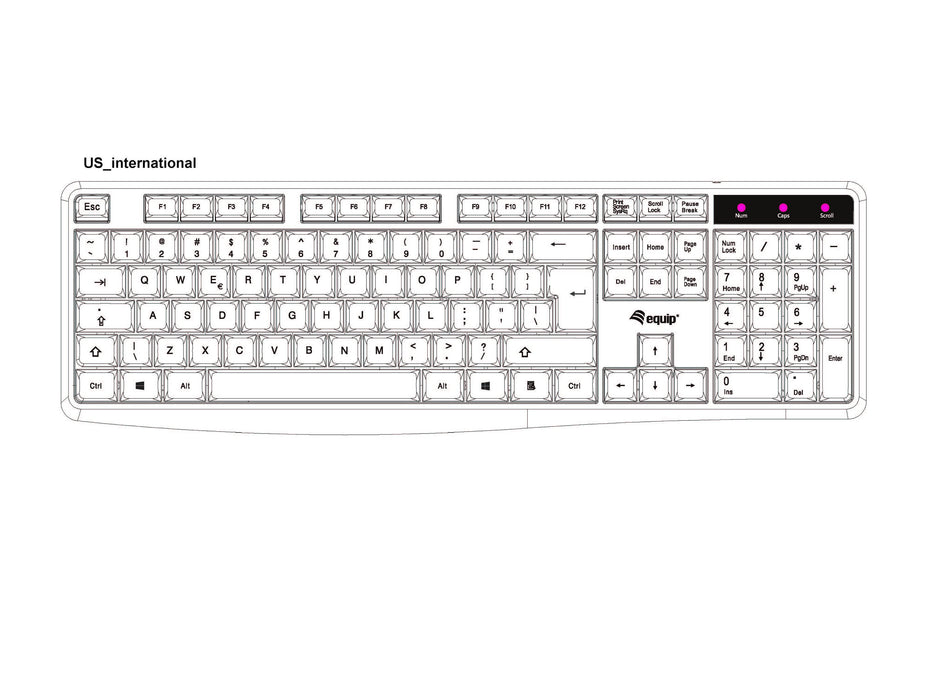 EAN 4015867230510 - Equip 245215 teclado Oficina USB QWERTY Inglés de EE. UU. Negro imagen 5
