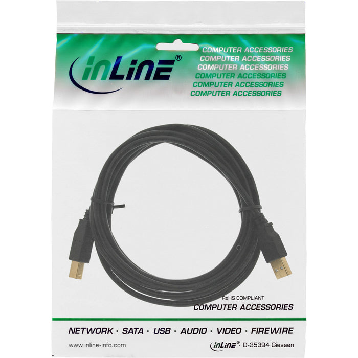 EAN 4043718055043 - InLine 34535S cable USB 3 m USB A USB B Negro imagen 2