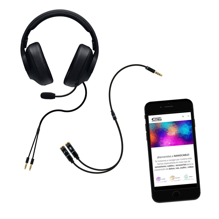 EAN 8433281008748 - Nanocable 10.24.1202 cable de audio 0,3 m 3,5mm 2 x 3.5mm imagen 3