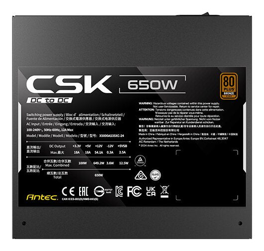 EAN 761345201070 - Antec CSK650DC EC unidad de fuente de alimentación 650 W 20+4 pin ATX ATX Negro imagen 10