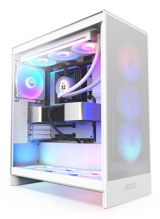 EAN 0810074845588 - NZXT H7 Flow RGB Midi Tower Blanco imagen 1