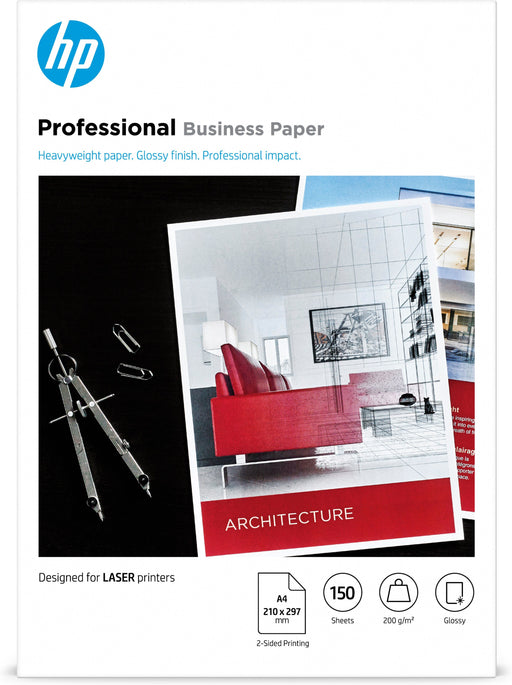 EAN 0193905504916 - HP Professional Laser Glossy FSC Paper 200 gsm-150 sht/A4/210 x 297 mm papel para impresora de inyección  imagen 1