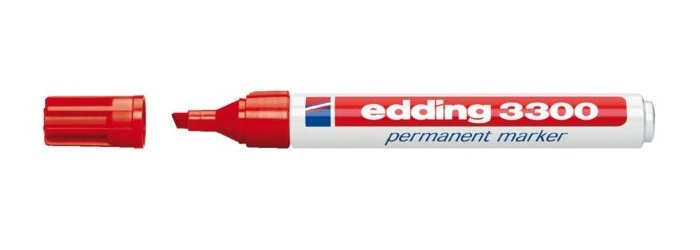 EAN 4004764010202 - Edding 3300 marcador permanente Punta redonda Rojo 10 pieza(s) imagen 1