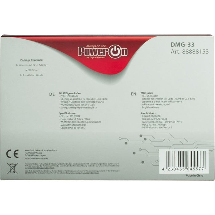 EAN 4260455645577 - Inter-Tech DMG-33 Interno WLAN 1300 Mbit/s imagen 4