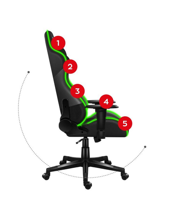 EAN 5903796013030 - Huzaro Force 6.2 RGB Silla para videojuegos de PC Asiento (de seguridad) de butaca Negro imagen 9