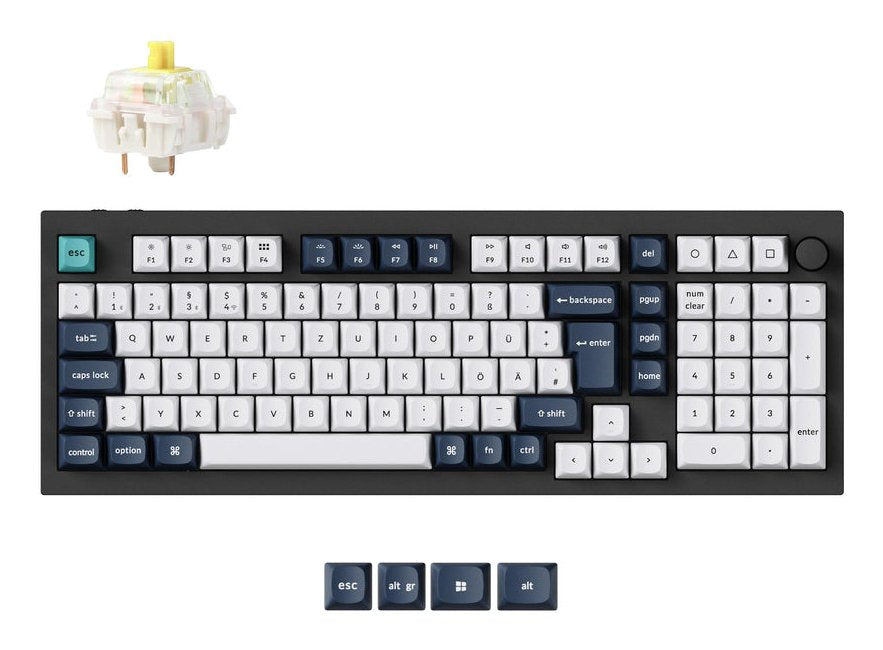 EAN 4895248874904 - Keychron Q5M-M4-DE teclado Universal USB + RF Wireless + Bluetooth QWERTZ Alemán Negro, Blanco imagen 2