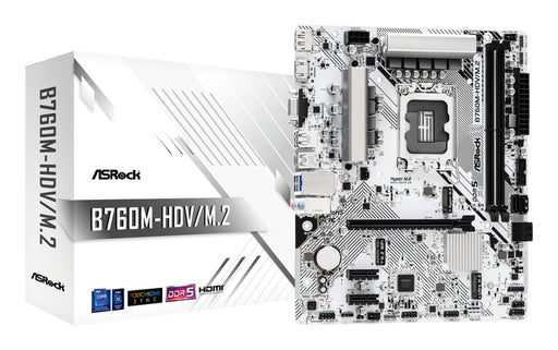 EAN 4710483943485 - Asrock B760M-HDV/M.2 placa base Intel B760 LGA 1700 micro ATX imagen 1