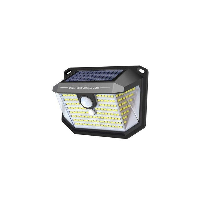 Elbat Aplique Solar Led 150lm Con 3 Caras De Iluminacion - Sensor De Movimiento - Panel Solar Integrado 5.5v, 0.33w - Bateria 3.7v, 1200mah