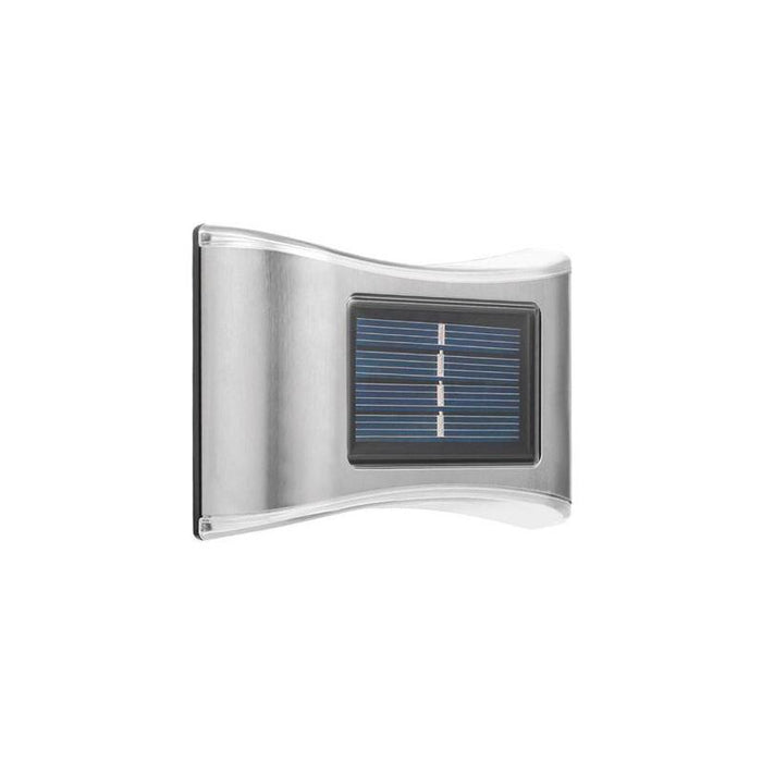 Elbat Aplique Solar Led 150lm - Panel Solar Integrado 2v, 120mah - Bateria 1.2v, 600mah - Carcasa Acero Inoxidable