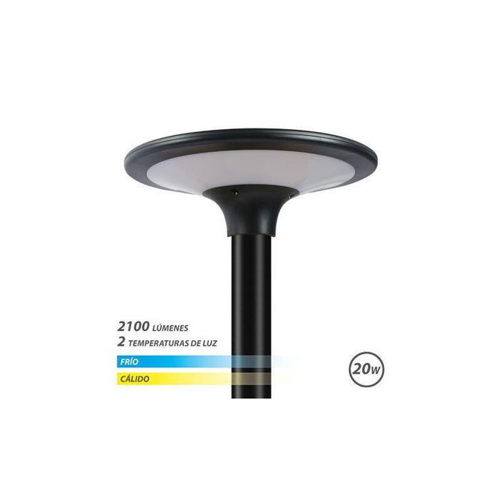 Elbat Farola Led Solar 20w 2100lm 3000k/6000k - Negro