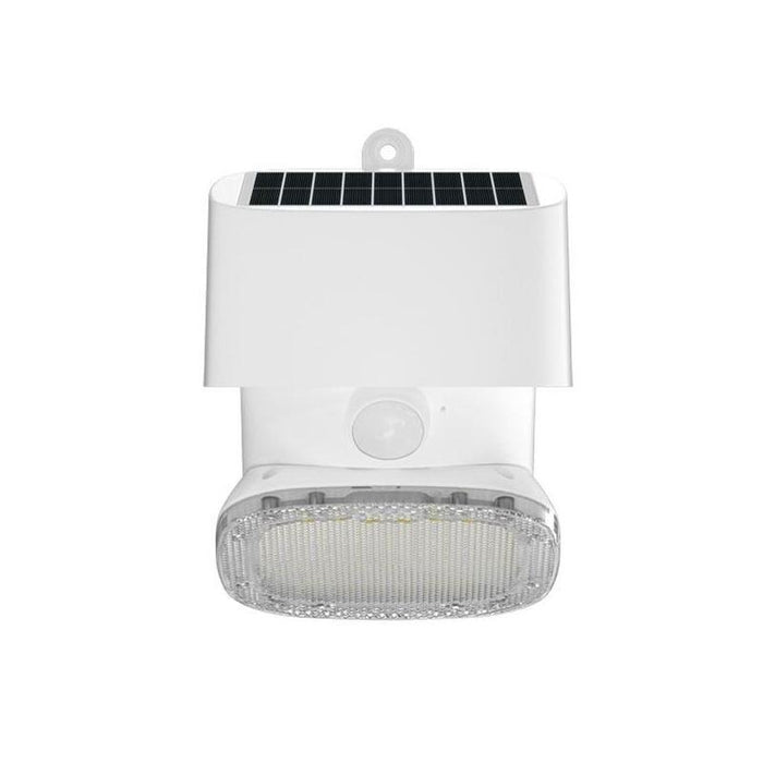 Elbat Foco Solar 2000lm - Luz Fria 6000k - Regulacion Vertical Y Horizontal - Panel Solar 1w - Ip65 - Color Blanco