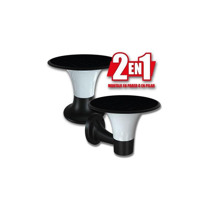 Elbat Serie Pro Farol Led Solar - 15w - 6000k/3000k - 2200 Lumenes - Sensor - Montaje En Pared O Sobre Pilar - Color