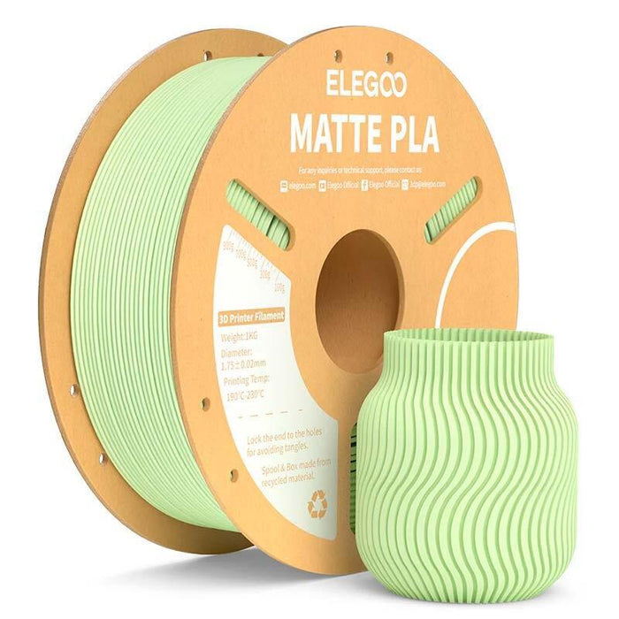 Elegoo Pla Matte Verde Menta Mate Para Impresoras 3d Fdm - Filamento 1.75mm Bobina De 1kg