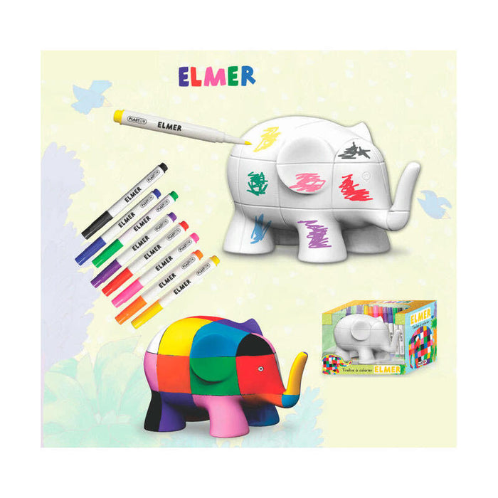 Elmer - Hucha - Elmer Coloring Money Box