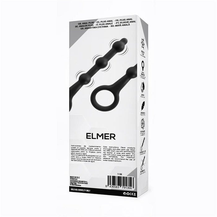 Elmer Plug Anal Con Aro De Fácil Extracción Silicona Negro