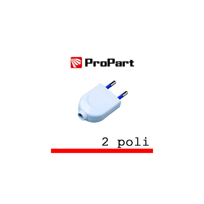 Enchufe Macho 10a Blanco Polybag