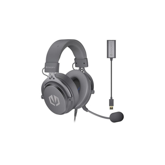 Endorfy Viro Plus Usb Alt Grey, Auriculares Gaming Gris Oscuro, Usb-A, Jack 3,5 Mm, Tarjeta De Sonido 7.1 Usb Ey1a013