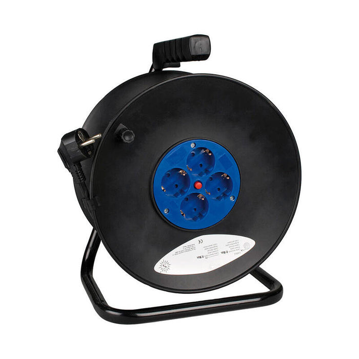 Enrollacable 25m 3x1,5mm Con 4 Tomas Bipolares Con T/Tl Solera 7425/2