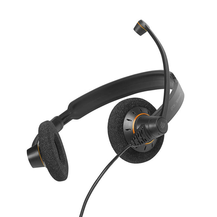 Epos I Sennheiser Impact Sc 60 Usb Ml Auricular En Oreja Cableado Usb Negro Con Reflejos Naranjas