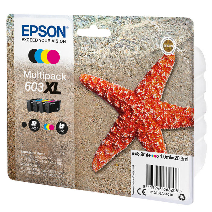 Epson Cartucho 603xl Multipack Negro/Cian/Magenta/Amarillo Estrella De Mar