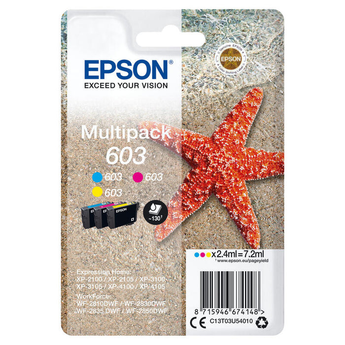 Epson Tinta Multipack Std Estrella De Mar 3 Tintas 603 No Tag Multi