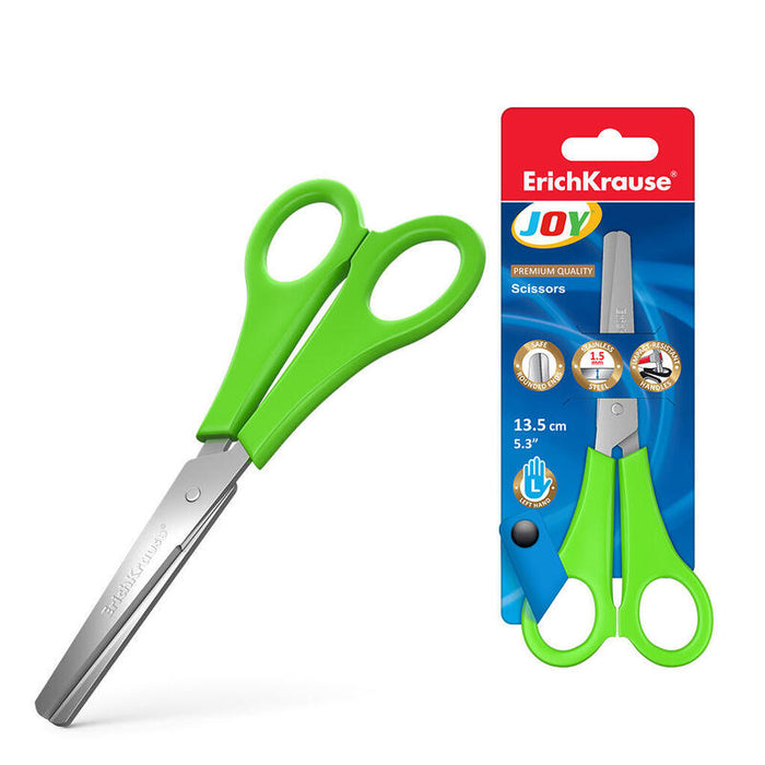 Erichkrause Joy - Tijeras Para Zurdos - Cuchillas De Acero Inoxidable - Extremos Redondeados - Resistente A La Corrosion - Mangos De Plastico Resistente - Color/Diseño Variado