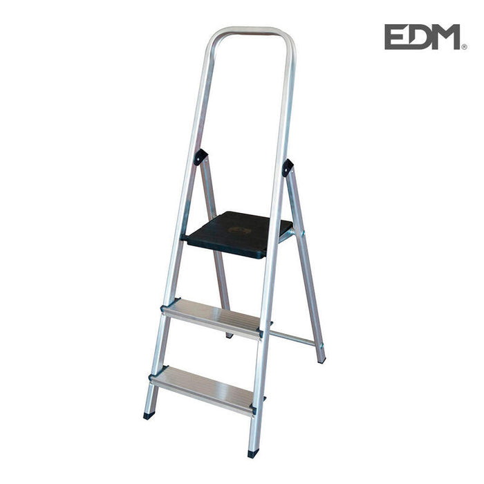 Escalera Domestica De Aluminio 3 Peldaños Edm