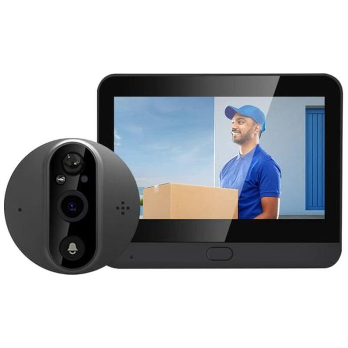 Escam C89 Visión Nocturna Pir Audio Bidireccional Negro - Mirilla Digital