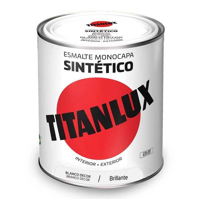 Esmalte Sintético Monocapa Brillante Blanco Decoración 750ml Titanlux 5809019