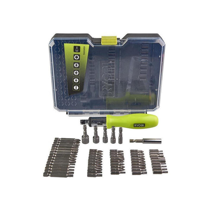 Estuche De 59 Puntas Para Atornillar Ryobi Rak59sd Incluye Destornillador