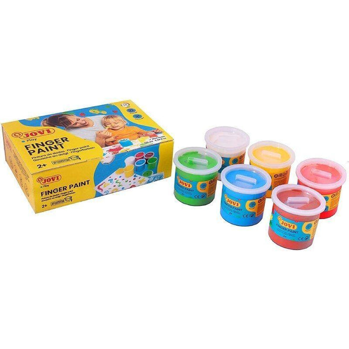 Estuche Tarros De Pintura Jovi 560/S Para Dedos/ 6 Unidades/ Capacidad 125ml/ Colores Surtidos